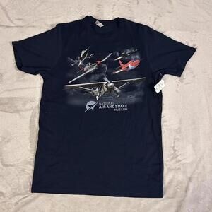 Men's Navy and Multi Tshirt